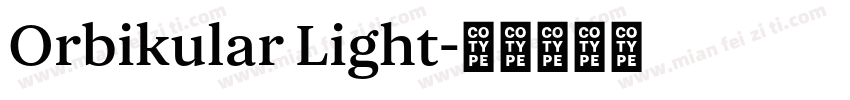 Orbikular Light字体转换